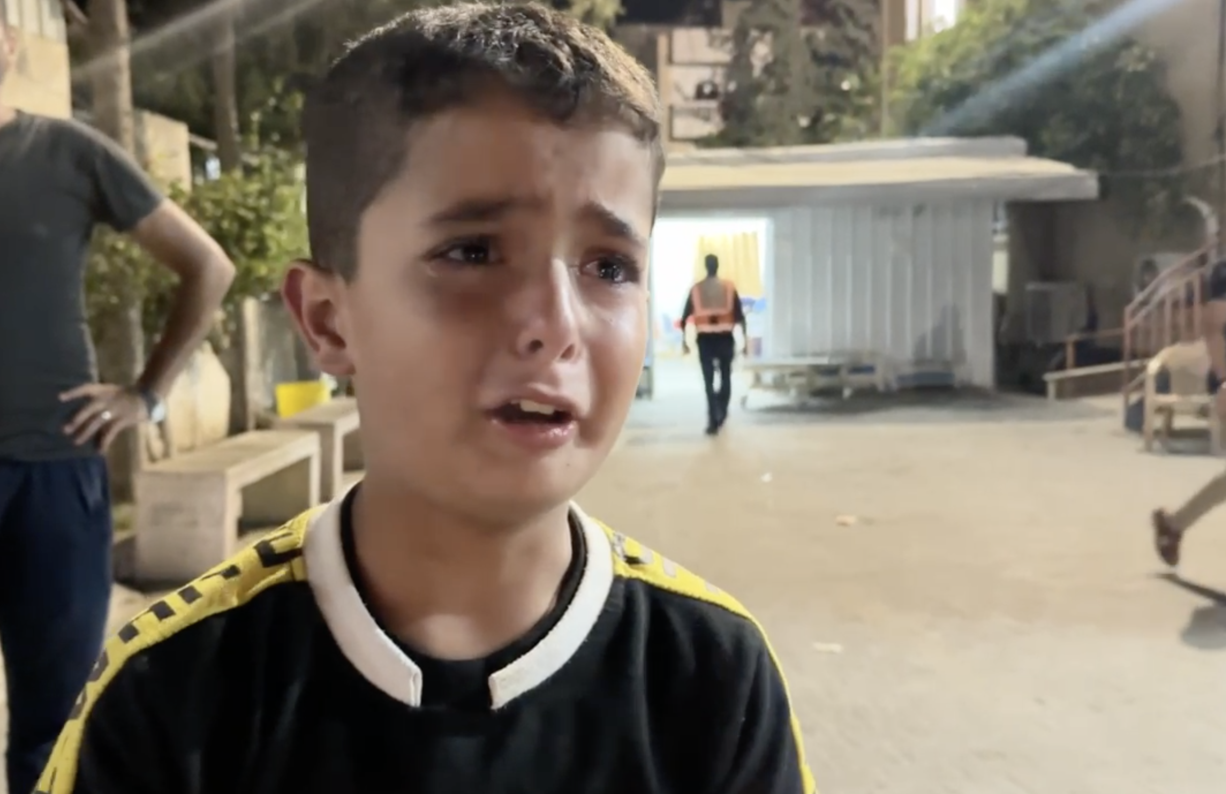 Amr was in the bathroom when the attack happened 